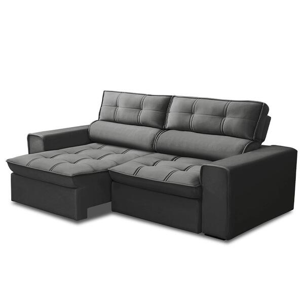 Sofá Retrátil Reclinável 3 Lugares 240cm Blanches F05 Veludo