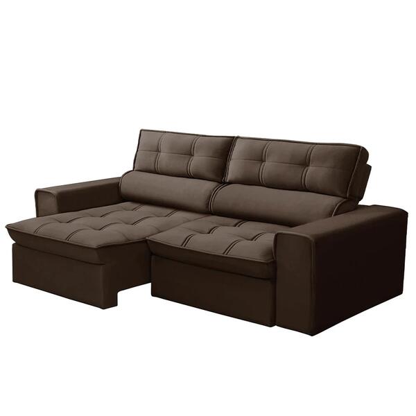 Sofá Retrátil Reclinável 3 Lugares 240cm Blanches F05 Veludo