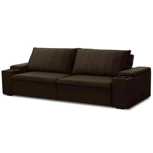 Sofá Retrátil Reclinável 3 Lugares 245cm Baluart F05 Veludo M