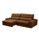 Sofá Retrátil Reclinável 3 Lugares 250cm Damy F05 Veludo Terr