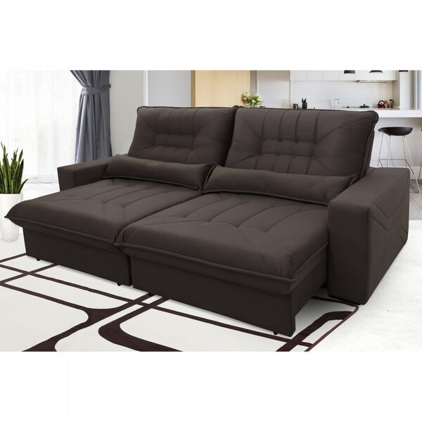Sofá Retrátil Reclinável 3 Lugares 250cm Magestic Marrom