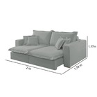 Sofá Retrátil Reclinável 3 Lugares Linho Cinza Usb 2m Roy