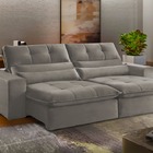 Sofá Retrátil Reclinável 3 Lugares Linho Cru 2m Koz