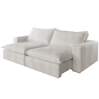 Sofá Retrátil Reclinável 3 Lugares Linho Cru 2m Vox