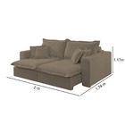 Sofá Retrátil Reclinável 3 Lugares Linho Marrom Usb 2m Roy