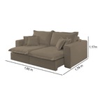 Sofá Retrátil Reclinável 3 Lugares Linho Marrom Usb 2m Roy