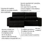 Sofá Retrátil Reclinável 3 Lugares Sala De Estar 204cm Russo