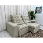 Sofá Retrátil Reclinável 3 Lugares Small Bege