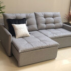 Sofá Retrátil Reclinável 3 Lugares Urupema 216 Cm Braço Fino