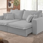 Sofá Retrátil Reclinável 3 Lugares Veludo Cinza Usb 2m Roy