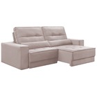 Sofá Retrátil Reclinável 3 Lugares Veludo Rosé 2m Lyn