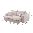 Sofá Retrátil Reclinável 3 Lugares Veludo Rosé Usb 2m Roy