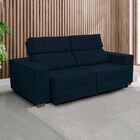 Sofá Retrátil Reclinável 3 Lugares Verona 210 Cm Suede Azul M