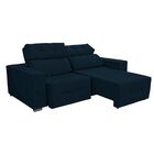 Sofá Retrátil Reclinável 3 Lugares Verona 210 Cm Suede Azul M