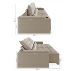 Sofá Retrátil Reclinável 4 Lugares 250cm Porta Copos E Usb Em