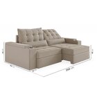 Sofá Retrátil Reclinável 4 Lugares 250cm Porta Copos E Usb Em