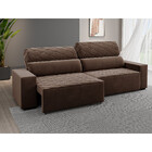 Sofá Retrátil Reclinável 4 Lugares 250cm Veludo Santiago Viero