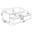 Sofá Retrátil Reclinável 4 Lugares 254cm Maili Bouclê K01 - D