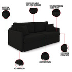 Sofá Retrátil Reclinável 4 Lugares 254cm Maili Veludo K01 - D