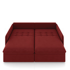 Sofá Retrátil Reclinável 4 Lugares 254cm Maili Veludo Vermelh