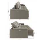 Sofá Retrátil Reclinável 4 Lugares 260cm Porta Copos E Usb Em