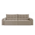 Sofá Retrátil Reclinável 4 Lugares 260cm Porta Copos E Usb Em