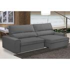 Sofá Retrátil Reclinável 4 Lugares 280cm Macau F05 Veludo Gra