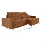 Sofá Retrátil Reclinável 4 Lugares 290cm Porta Copos E Usb Em