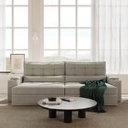 Sofá Retrátil Reclinável 4 Lugares 300cm Porta Copos E Usb Em