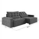 Sofá Retrátil Reclinável 4 Lugares 300cm Porta Copos E Usb Em