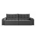 Sofá Retrátil Reclinável 4 Lugares 300cm Porta Copos E Usb Em