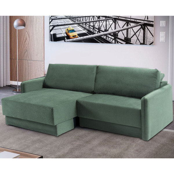 Sofá Retrátil Reclinável 4 Lugares Braço Fino 200 Cm Mola D28