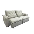 Sofá Retrátil Reclinável 4 Lugares Las Vegas Veludo Bege 2,30m