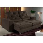 Sofá Retrátil Reclinável 5 Lugares 270cm Suede Super Pillow T