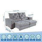 Sofá Retrátil Reclinável 5 Lugares 270cm Suede Super Pillow T