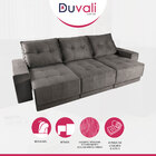 Sofá Retrátil Reclinável 5 Lugares 290 Cm Brusque D26 Suede C