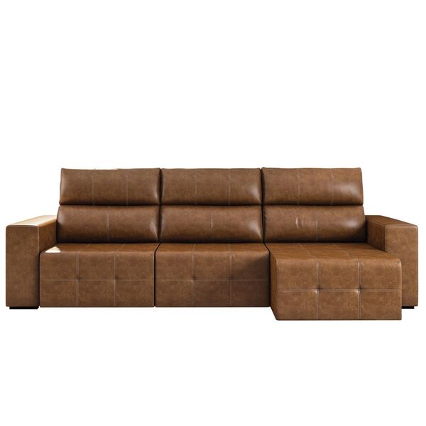 Sofá Retrátil Reclinável 5 Lugares Sala De Estar 314cm Russo