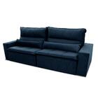 Sofá Retrátil/reclinável Amsterdam 2,50m Suede Velut Azul Mar