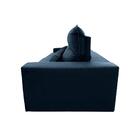 Sofá Retrátil/reclinável Amsterdam 2,50m Suede Velut Azul Mar