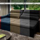 Sofá Retrátil/reclinável Amsterdam 2,50m Suede Velut Azul Mar