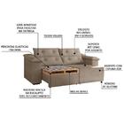 Sofá Retrátil Reclinável Bergamo 2,10m 4 Lugares Veludo Cappu