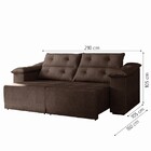 Sofá Retrátil Reclinável Bergamo 2,10m 4 Lugares Veludo Marro