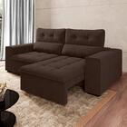 Sofá Retrátil Reclinável Bi-partido Suede 3 Lugares 2,10m Par