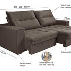 Sofá Retrátil Reclinável Cancún 2,30 Veludo Marfin Império Es