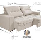 Sofá Retrátil Reclinável Cancún 2,50 Marfin Premium Veludo Im