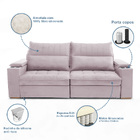 Sofá Retrátil Reclinável Casal 2 Lugares 2 10m California Vel