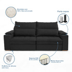 Sofá Retrátil Reclinável Casal 2 Lugares 2 10m California Vel