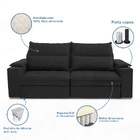 Sofá Retrátil Reclinável Casal 2 Lugares 2 10m California Vel