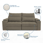 Sofá Retrátil Reclinável Casal 2 Lugares 2 10m California Vel