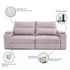 Sofá Retrátil Reclinável Casal 2 Lugares 2 50m California Vel